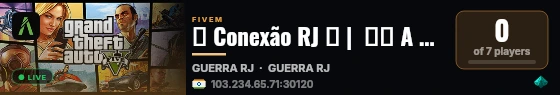 🌴 Conexão RJ 🌴 |  🚀🚀 A NOVA E MELHOR TEMA RJ 🚀🚀 live status badge