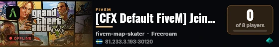 [CFX Default FiveM] JcinDEV live status badge