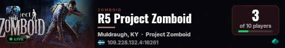 R5 Project Zomboid live status badge