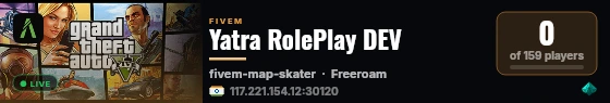 Yatra RolePlay DEV live status badge