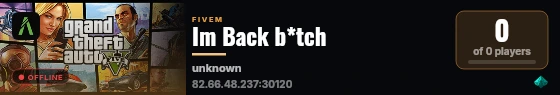 Im Back b*tch live status badge