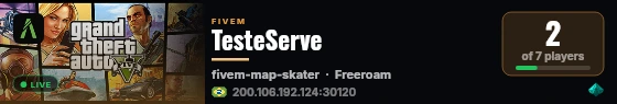 TesteServe live status badge