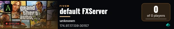 default FXServer live status badge