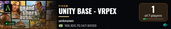 UNITY BASE - VRPEX live status badge