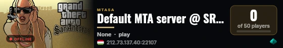 Default MTA server @ SRKHOST.eu live status badge