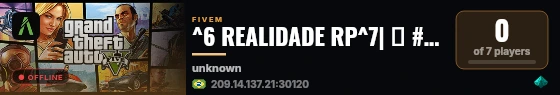 ^6 REALIDADE RP^7| 🌈 #ABRIU HOJE🌈 live status badge