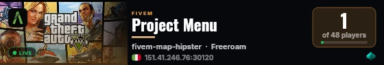 Project Menu live status badge