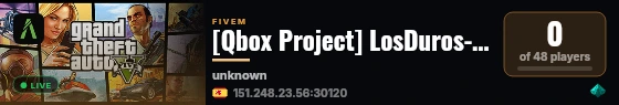 [Qbox Project] LosDuros-RP live status badge
