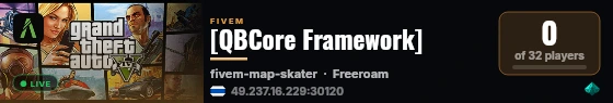 [QBCore Framework] live status badge