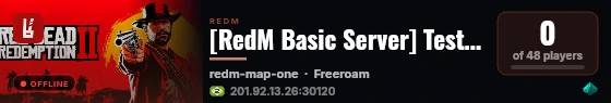 [RedM Basic Server] Teste PED RedM live status badge