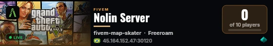 Nolin Server live status badge