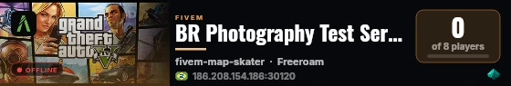 BR Photography Test Server live status badge