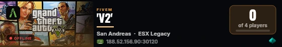 'V2' live status badge