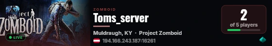 Toms_server live status badge