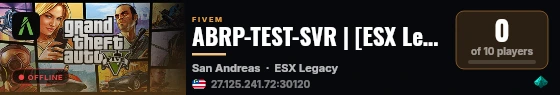 ABRP-TEST-SVR | [ESX Legacy] live status badge