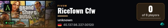RiceTown Cfw live status badge