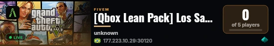 [Qbox Lean Pack] Los Santos RP live status badge