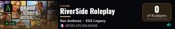 RiverSide Roleplay live status badge