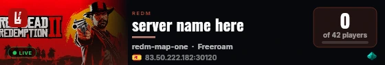 server name here live status badge
