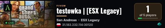 testowka | [ESX Legacy] live status badge
