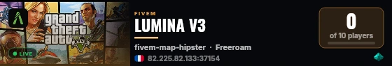 LUMINA V3 live status badge