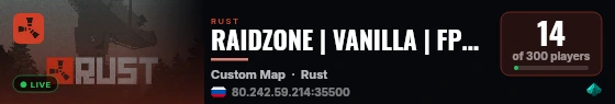 RAIDZONE | VANILLA | FPS+ | WEEKLY | 22.08 live status badge