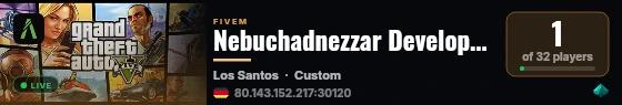 Nebuchadnezzar Development Server live status badge