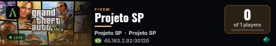 Projeto SP live status badge