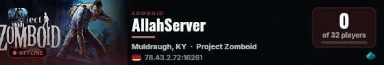 AllahServer live status badge