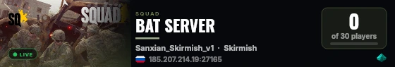 BAT SERVER live status badge