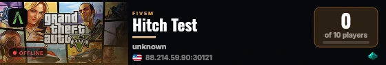 Hitch Test live status badge