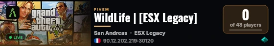WildLife | [ESX Legacy] live status badge