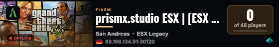 prismx.studio ESX | [ESX Legacy] live status badge