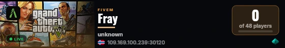Fray live status badge