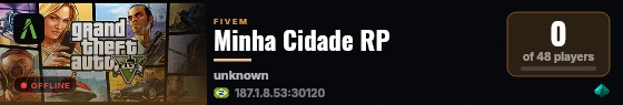 Minha Cidade RP live status badge