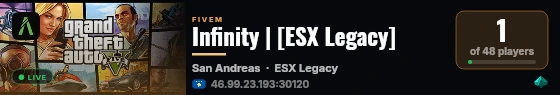 Infinity | [ESX Legacy] live status badge