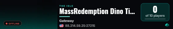 MassRedemption Dino Time live status badge