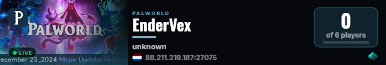 EnderVex live status badge