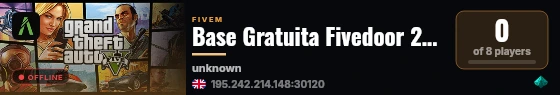Base Gratuita Fivedoor 2026  live status badge