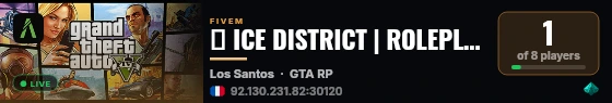 ❄️ ICE DISTRICT | ROLEPLAY live status badge