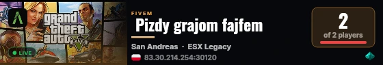  Pizdy grajom fajfem live status badge
