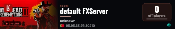 default FXServer live status badge