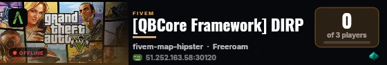 [QBCore Framework] DIRP live status badge