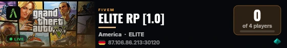 ELITE RP [1.0] live status badge