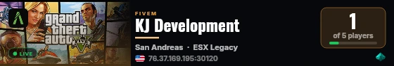 KJ Development  live status badge