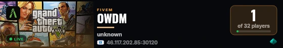 OWDM live status badge