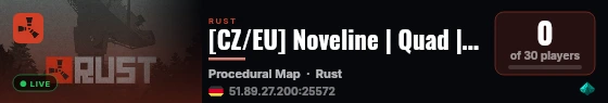 [CZ/EU] Noveline | Quad | 50% Upkeep live status badge