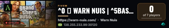 ^0 🔨 WARN NUIS | ^5BASE CORE 3.0 live status badge