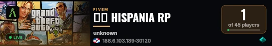 🇪🇸 HISPANIA RP live status badge