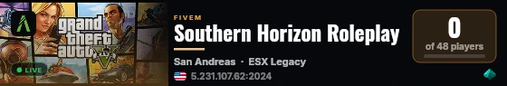 Southern Horizon Roleplay live status badge